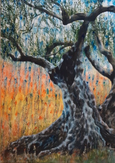 OLIVIER DE CRETE 3 Peinture intitulée "OLIVIER DE CRETE 3" par Nicole Lavigne, Œuvre d'art originale, Huile