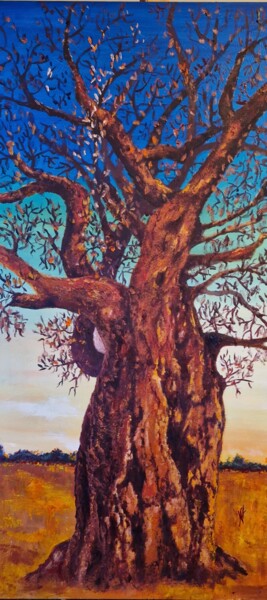Painting titled "Baobab" by Nicole Lavigne, Original Artwork, Oil