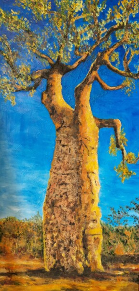 Pittura intitolato "Baobab 3" da Nicole Lavigne, Opera d'arte originale, Olio