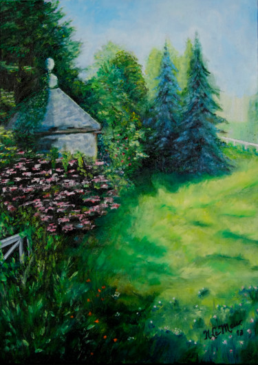 Peinture intitulée "le-puits-aux-souven…" par Nicole Le Meur, Œuvre d'art originale, Huile