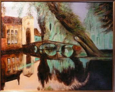 Peinture intitulée "Bruges.jpg" par Nicole Le Meur, Œuvre d'art originale
