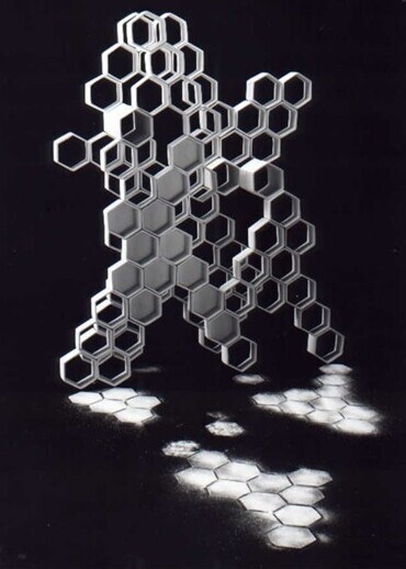 Sculpture titled "Hexabeille" by Nicole Lemieux, Original Artwork, Terra cotta