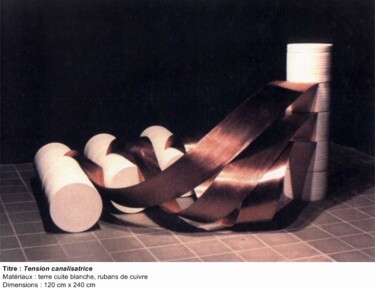 Skulptur mit dem Titel "Tension canalisatri…" von Nicole Lemieux, Original-Kunstwerk, Keramik