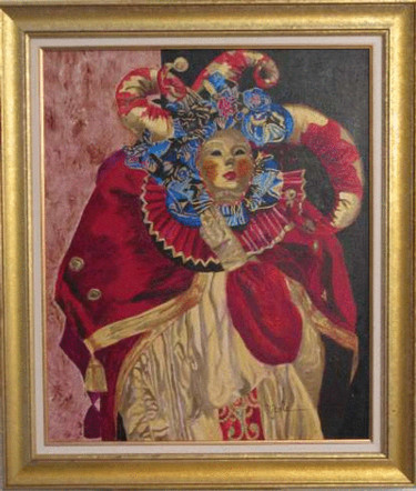 Painting titled "Regards Vénitiens 3" by Nicole Lubrano-Lavadera, Original Artwork, Oil