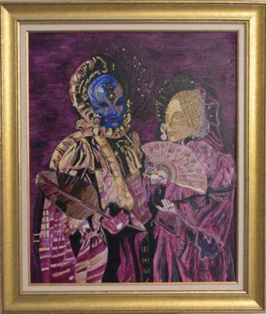 Painting titled "Regards Vénitiens 9" by Nicole Lubrano-Lavadera, Original Artwork, Oil
