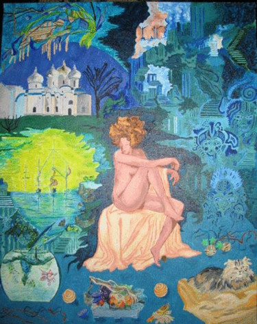 Painting titled "gracieuse-daphnee" by Nicole Lubrano-Lavadera, Original Artwork, Oil