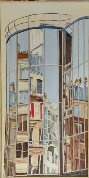 Картина под названием "Les anciennes Halle…" - Nicole Pèpe Gaumier, Подлинное произведение искусства, Масло Установлен на Де…