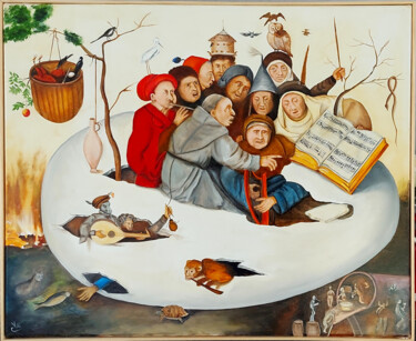 Peinture intitulée "Le concert dans l'o…" par Nicole Pèpe Gaumier, Œuvre d'art originale, Huile
