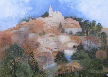 Painting titled "Haute Provence" by Nicole Rousseau-Grolée, Original Artwork, Acrylic