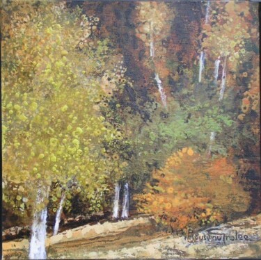 Painting titled "Automne chez Genevi…" by Nicole Rousseau-Grolée, Original Artwork