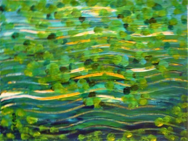 Malerei mit dem Titel "Lentilles d'eau #ar…" von Nicole Severini (SEVE), Original-Kunstwerk, Acryl