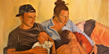 Pintura titulada "La p'tite famille" por Nicole Severini (SEVE), Obra de arte original, Acrílico