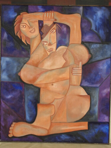 Painting titled "Amantes" by Nicole Sivam (nicolesivam), Original Artwork, Oil
