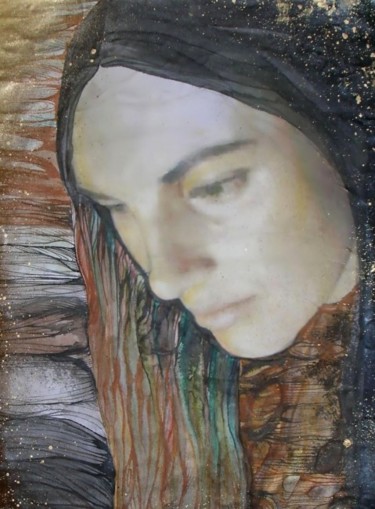Pittura intitolato "ritratto 1" da Nicole Balassone, Opera d'arte originale