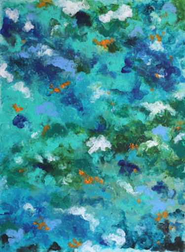 Peinture intitulée "Série pétales N°10" par Nicole Bouisson, Œuvre d'art originale, Acrylique
