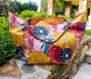 Sac shopping "Japonais" Design intitulée "Sac shopping "Japon…" par Un Monde Nomade, Œuvre d'art originale, Accessoires