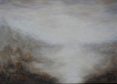 Schilderij getiteld "Norvège: Sognefjord…" door Nicole Serres, Origineel Kunstwerk, Olie