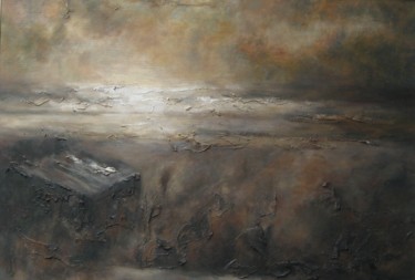 Pintura intitulada "Crépuscule à Seigno…" por Nicole Serres, Obras de arte originais, Óleo