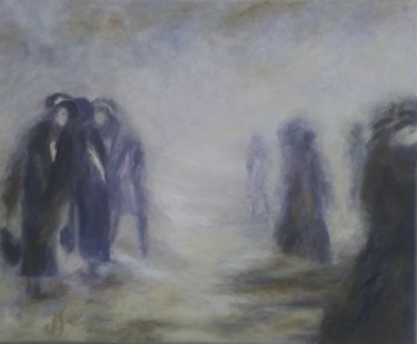 Peinture intitulée "Promenade" par Nicole Serres, Œuvre d'art originale, Huile