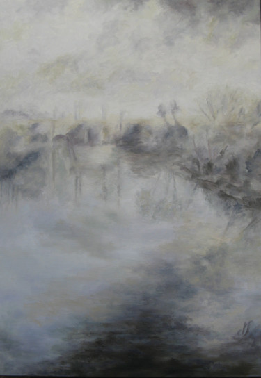 Painting titled "Pont Flaminio" by Nicole Serres, Original Artwork, Oil