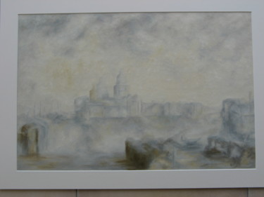 Schilderij getiteld "Venezia La Dogana e…" door Nicole Serres, Origineel Kunstwerk, Olie