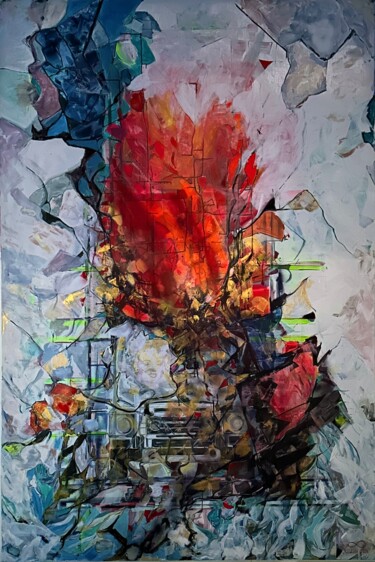 Картина под названием "Muse Nic" - Nicoleta Albei-Wigger, Подлинное произведение искусства, Акрил Установлен на Деревянная р…