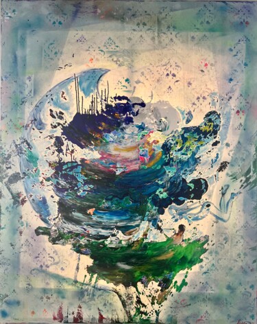 Pintura titulada "Als die Erde aufging" por Nicoleta Albei-Wigger, Obra de arte original, Acrílico Montado en Bastidor de ca…
