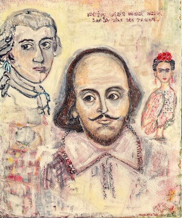 Pittura intitolato "Mr. William" da Nicoleta Albei-Wigger, Opera d'arte originale, Acrilico Montato su Telaio per barella in…