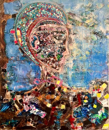 Pittura intitolato "Face Art" da Nicoleta Albei-Wigger, Opera d'arte originale, Acrilico Montato su Telaio per barella in le…