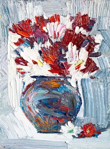 Peinture intitulée "Ice Bouquet" par Nicoleta Stati, Œuvre d'art originale, Huile