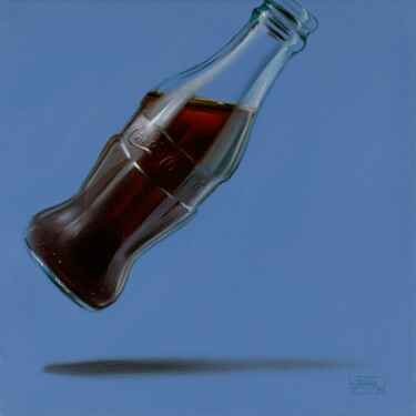 Painting titled "COCA COLA VETRO - c…" by Nicoletta Bagatti, Original Artwork, Oil