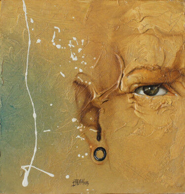 Painting titled "RITRATTO 2005" by Nicoletta Bagatti, Original Artwork, Oil