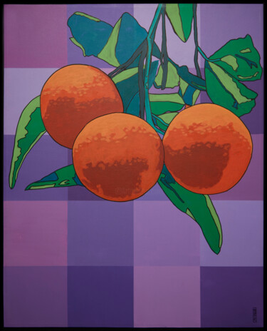 Painting titled "Oranges - Jenuary" by Nicoletta Belli, Original Artwork, Acrylic