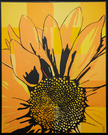 Painting titled "Sunflower- August" by Nicoletta Belli, Original Artwork, Acrylic