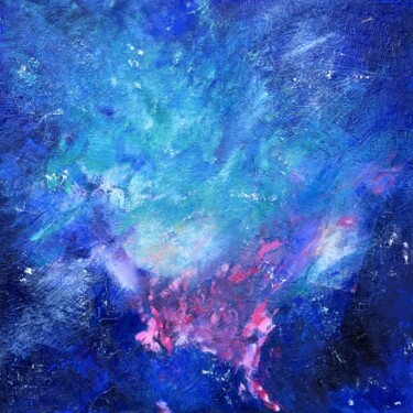 Painting titled "Luce dall'infinito" by Nicoletta Furlan, Original Artwork, Oil