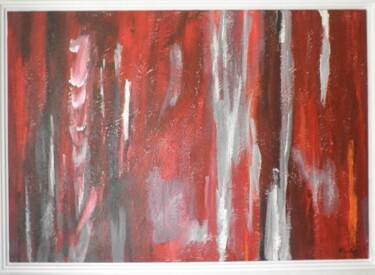 Pittura intitolato "porta rossa" da Nicoletta Furlan, Opera d'arte originale