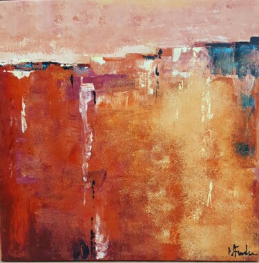 Pittura intitolato "In superficie rosee…" da Nicoletta Furlan, Opera d'arte originale, Acrilico