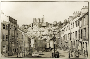 Drawing titled "Castle Street, Dover" by Nicoletta Raineri, Original Artwork, Ink