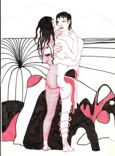 Disegno intitolato "Allegoria 5" da Maria Nicoletta Ballarin, Opera d'arte originale
