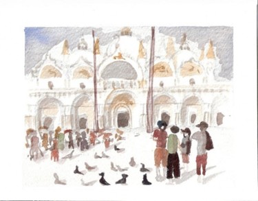 Schilderij getiteld "San Marco" door Maria Nicoletta Ballarin, Origineel Kunstwerk, Olie