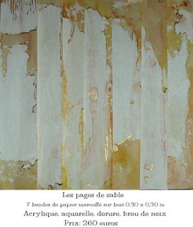 Peinture intitulée "Les pages de sable" par Nicole Vignote, Œuvre d'art originale