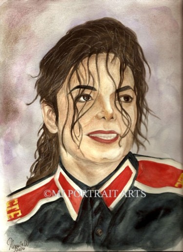 Painting titled "Michael Jackson - Y…" by Nicole Wang, Original Artwork, Oil