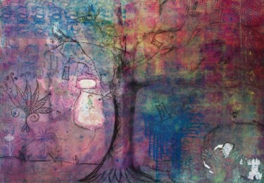 Malerei mit dem Titel "Lebensbaum" von Nicole Wucherer, Original-Kunstwerk, Acryl