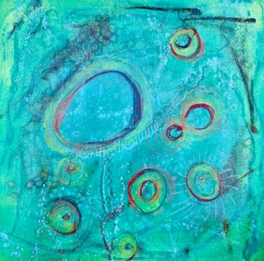 Pittura intitolato "Green connection 20…" da Nicole Wucherer, Opera d'arte originale, Acrilico Montato su Telaio per barella…