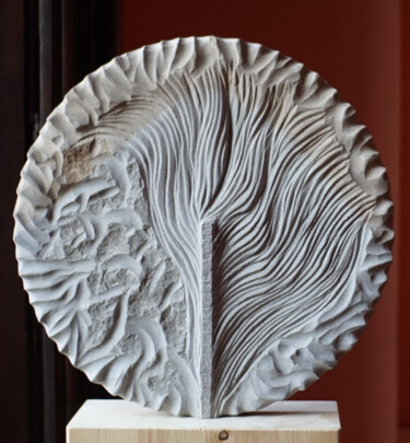 Sculpture intitulée ""Germinazione"" par Nicolò Dell'Erba, Œuvre d'art originale, Pierre