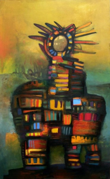 Pintura titulada "Rey Sol" por Martín Gorbano, Obra de arte original