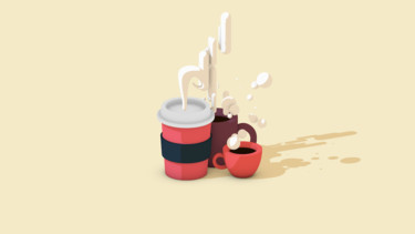 Digital Arts με τίτλο "Coffee" από Nico Krohn, Αυθεντικά έργα τέχνης