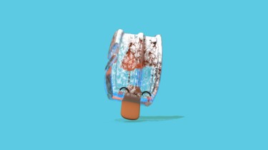 Digitale Kunst mit dem Titel "Popsicle" von Nico Krohn, Original-Kunstwerk, 3D Modellierung