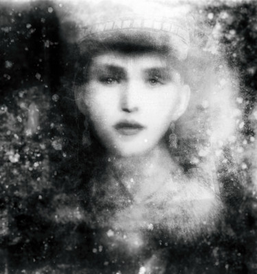 YOUNG LADY AT THE WINDOW -Digital painting (41x38cm) Arts numériques intitulée "YOUNG LADY AT THE W…" par Nictsi Khamira, Œuvre d'art originale, Peinture numérique