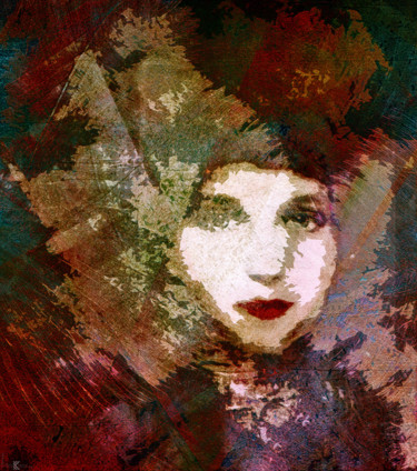 Digital Arts titled "L'INCONNUE DU CARNA…" by Nictsi Khamira, Original Artwork, Digital Painting